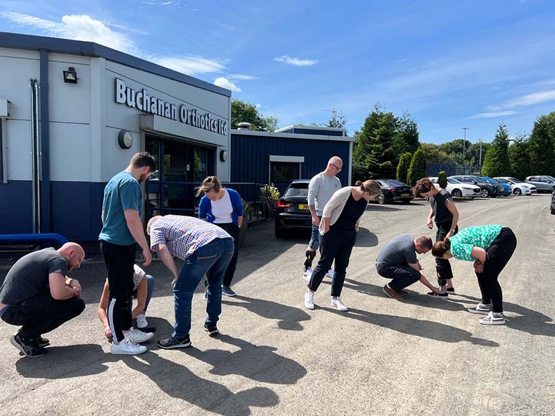 Testing AFO alignment in car park